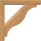 Ekena Millwork Funston Block Rough Sawn Bracket w/ Offset Brace, Western Red Cedar, 4"W x 20"D x 20"H BKT0402X20X20FST05RWR - alternate 3